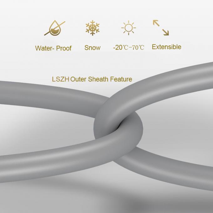 Orange Color 4 Pairs Cat 6 Shielded Ethernet Cable 23AWG LSZH Jacket 5