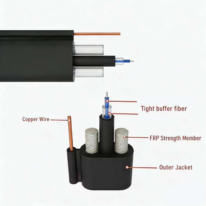 Pre-Connectorized Opti-Tap to SC/APC Drop Cable Hardened Opti-Tap Drop ...