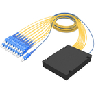SC APC UPC Fiber Optic PLC Splitter , 1x8 1x16 SC ABS Box Splitter