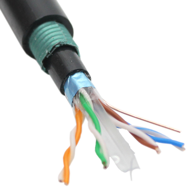 23AWG Armored Lan Cable Jelly Filled Cat5e Cat6 Cat6A Cat7 Cat8