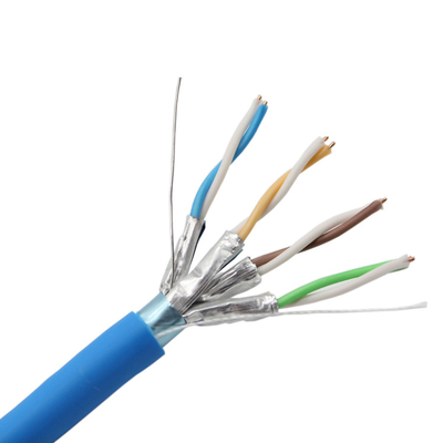 10Gbps High Speed 1000FT Coiled Cat7 FFTP Network Cable 8core 0.57mm Pure Copper LAN Ethernet Cable