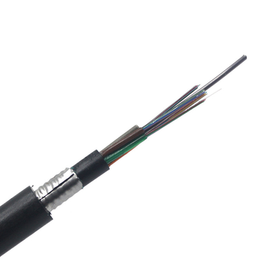 Wooden Drum 48core GYTY53 Multimode Fiber Optic Cable with Double PE Jacket