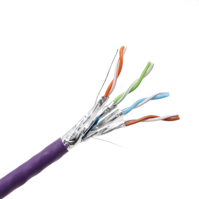 Double Shielded 2000MHz Industrial Ethernet Cable FTP 23AWG Solid Copper Cat8 Network Cable