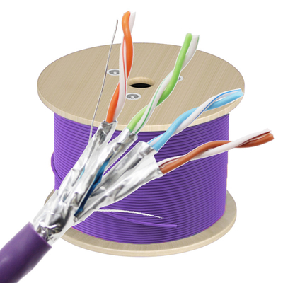 Double Shielded 2000MHz Industrial Ethernet Cable FTP 23AWG Solid Copper Cat8 Network Cable