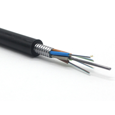 8 Core GYTS Fiber Optic Cable for Outdoor Direct Burial Stranded Loose Tube Construction
