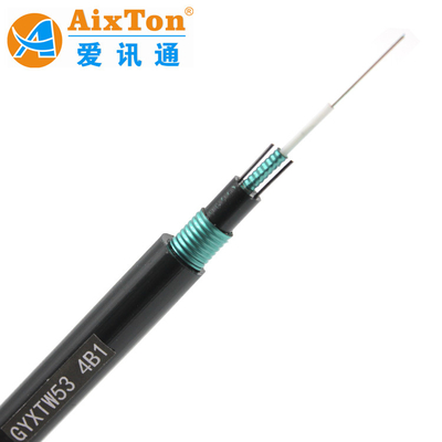 Direct Buried PE Outer Jacket 8 Fibers GYXTW53 Double PSP Armored Fiber Optic Cable