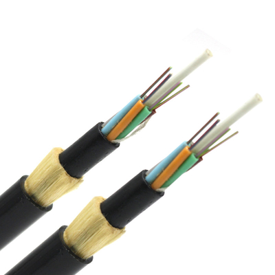 12 24 48 96 144 Core ADSS Fiber Optical Cable For 80m 100m 200m 300m 400m 500m Span