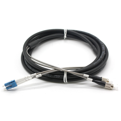 Outdoor Waterproof Tactical Fiber Cable Connector ODC 2/4 Cores Plug Armored Patch Cord