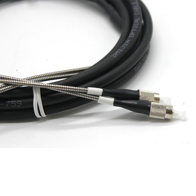 LSZH 2 Core Armored Break Out Duplex Outdoor Jumper Fiber Cable For Patch Cord Fan Out Kit Flame Retardant