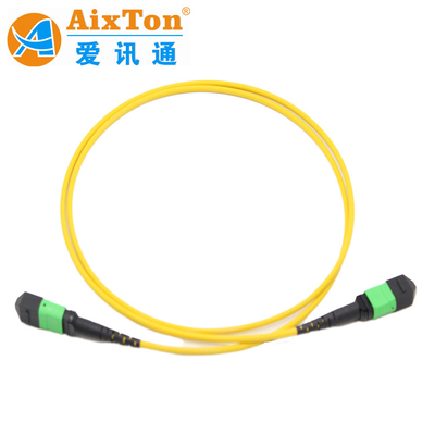 8 Core 12 Core 16core OM4 Fiber Optic Patch Cord Mpo Mtp Patch Cord Polish Type UPC To UPC