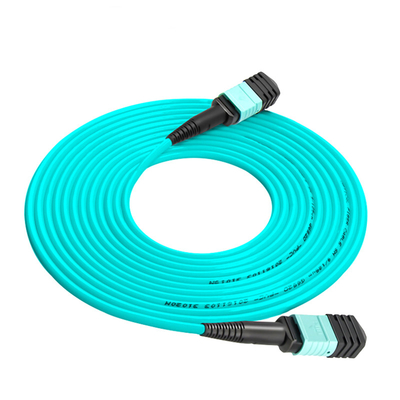 8 Core 12 Core 16core OM4 Fiber Optic Patch Cord Mpo Mtp Patch Cord Polish Type UPC To UPC