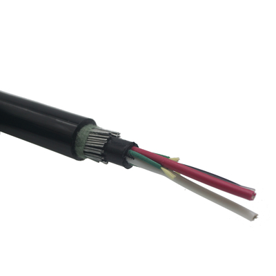Stranded Loose Tube 24 Cores 48F SM Single Mode Fiber Optic Cable Composite GDTS for Aerial Duct Hybrid Armoured Construction