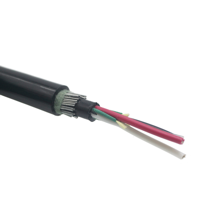 24 Fibers Hybrid Optic-electric Stranded Loose Tube Composite Cable GDTS For Duct And Aerial Installation