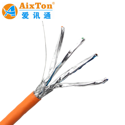 Customized 4pair 23AWG 1000mhz Lan Ethernet Cable Twisted Pair Shielded Fftp Sstp Sftp Cat7 Cable