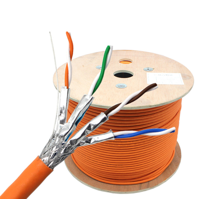 Solid Copper Cat7 SFTP Ethernet Cable 500ft Blue PVC Sheathed SFTP LAN Communication Cable