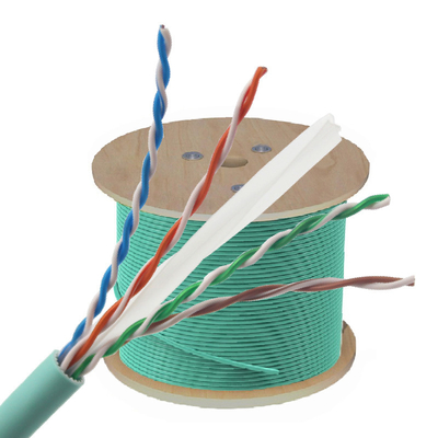 Cat6A UTP SFTP Ethernet Cable for Network System with 100% Solid Bare Copper Conductor and Color-coded PE Insulation Materials