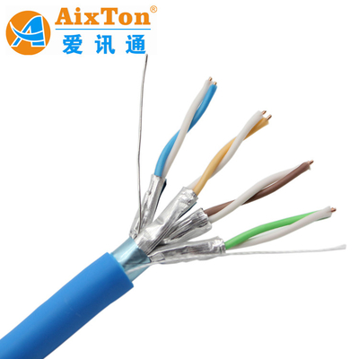 Cat6E FFTP 305m 1000ft LAN Network Cable High Speed 10G 305 Cable with Color-coded PE Insulation Materials