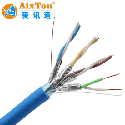 Cat6E FFTP 305m 1000ft LAN Network Cable High Speed 10G 305 Cable with Color-coded PE Insulation Materials