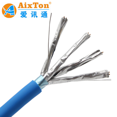 4 Pairs BC Utp Ftp Cat6A Cat7 LAN Ethernet Cat5E Patch Cord Cable UTP Cable With Color-coded PE Insulation Materials
