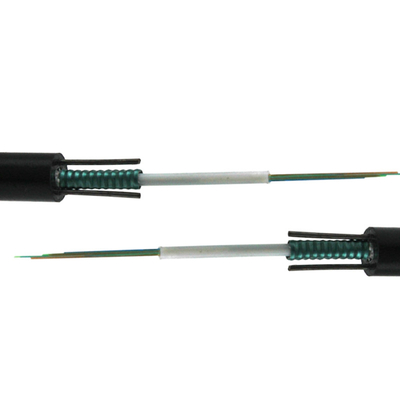 4/8/12/24 Cores PBT Optical Fiber Cable GYXTW G652d Single Mode Outdoor Armoured for Communication