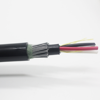12-48 CORE Hybrid Aerial and Duct Optical Fiber Electric Conductor Camera Electrical Cable with 12.8 Jacket Diameter