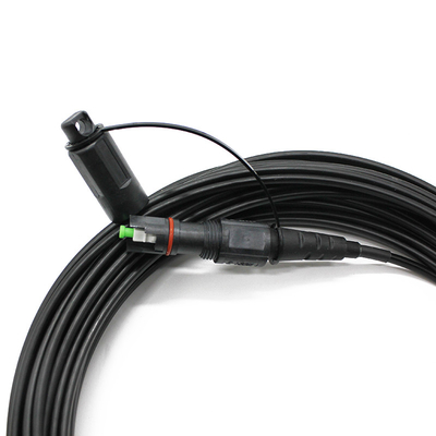 Waterproof Optitap Corning SC APC Connector Fiber Optic Patch Cord With G657a1 G657a2 Single Mode Flat Drop Cable