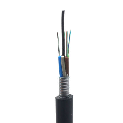Outdoor Overhead Armored Fibre Optical Cable GYTS Single PE Jacket 12 24 48Core 