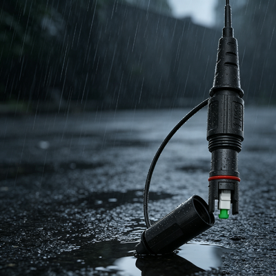 Fiber Optic Patch Cable ODC to ODC Waterproof Fiber Patch Cord 1-4Cores SM Corning G657A1 TPU Black 7.0mm