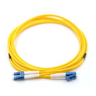 1m Yellow Duplex Connector Fiber Optic Patch Cord LC UPC To LC UPC