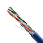 250MHz 24AWG UTP Cat6 Plenum Bare Copper CCA Wire CMR CMP Rated