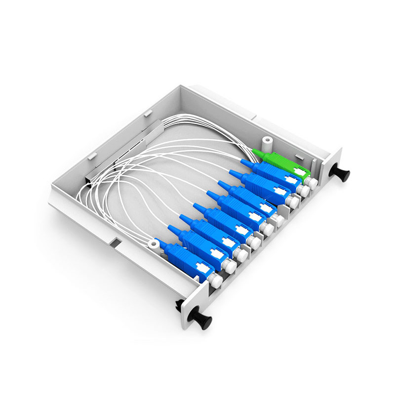 Communication Connector Insert Type Fiber Optic Splitter Cassette 1x8 PLC