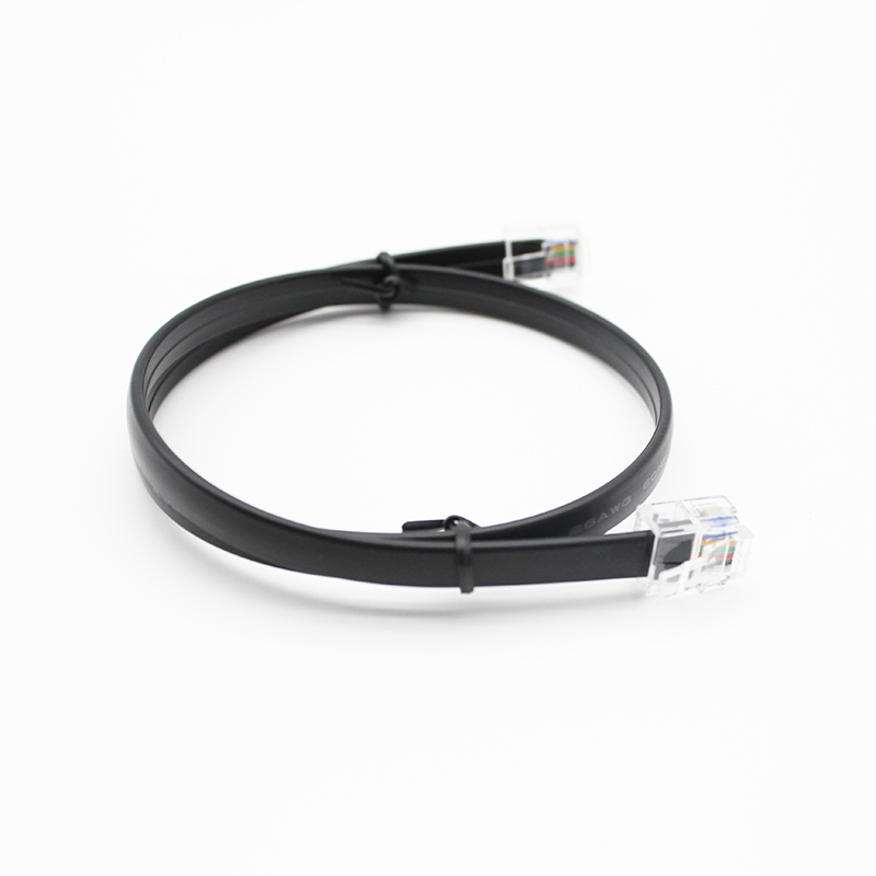 Custom Rj12 Cable Custom RJ12 RJ11 Telephone Cable 6P6C 6P4C With Flat Cable Voice Phone Cord