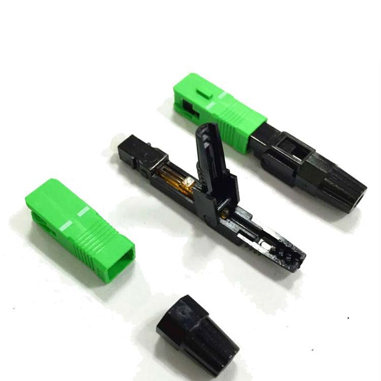 SC APC Fiber Quick Connector Singlemode Pre Polished Ferrule Field ...