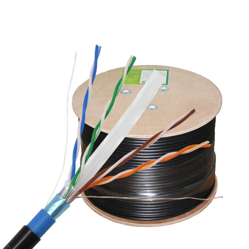 Double Jacket Pe Pvc Jacket Cat6 External Cable 305m Meter 1000ft