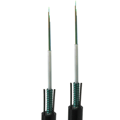 Outdoor Aerial Single Mode 12 Core Armored Fiber Optic Cable With Two Steel Wire GYXTW GYXTY 1km