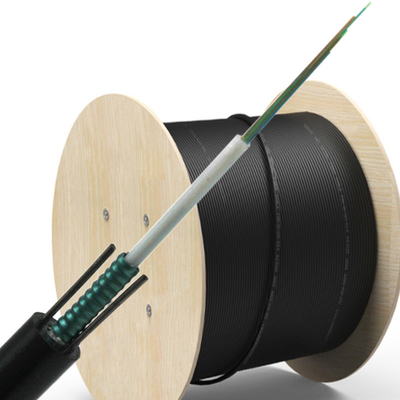 Outdoor Aerial Single Mode 12 Core Armored Fiber Optic Cable With Two Steel Wire GYXTW GYXTY 1km