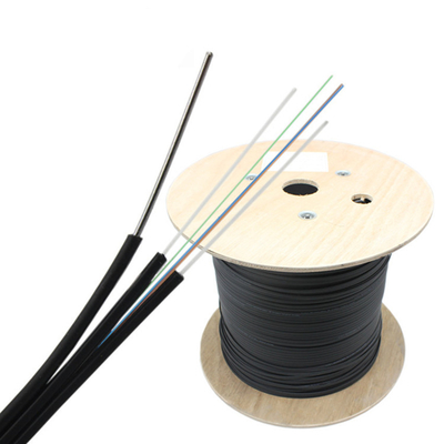 Outdoor Self Supporting Steel Wire Drop Fiber Optic Cable 1 2 4 6 Core G657a1