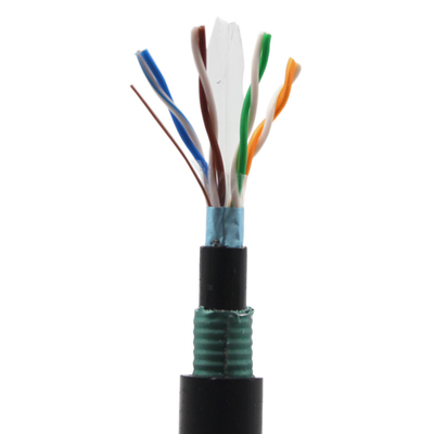 Direct burial ftp cat6 cable PVC + PE jacket cat6a underground steel armored ftp cables