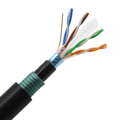 Cat 6 FTP/UTP  ethernet lan cable LSZH/PVC black armored cat6 network cable factory price