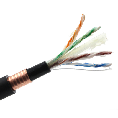 PE Double Jacket UTP FTP Waterproof Outdoor Cat5e Cat6 Cable With Armored