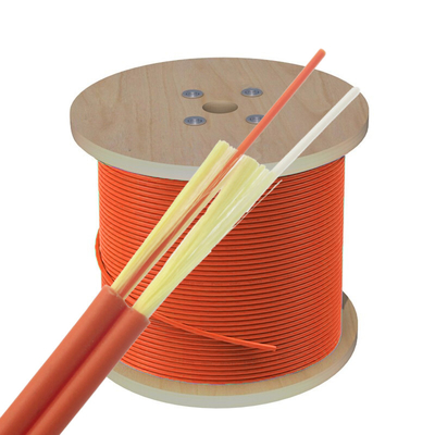 Tight Buffer Duplex Indoor Fiber Optic Cable Single Mode / Multi Mode 1000m