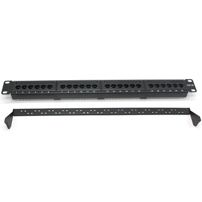 24 Port UTP Server Patch Panel , T568A / T568B Cat 5E Patch Panels