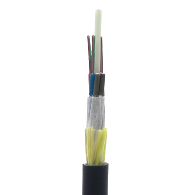 Outdoor 24 48 72 144 Core ADSS Fiber Optic Cable For Aerial 9.5mm