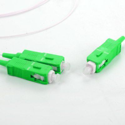 1x2 1x8 GPON PLC Splitter , SC / APC Steel Tube Fiber Optic Splitter