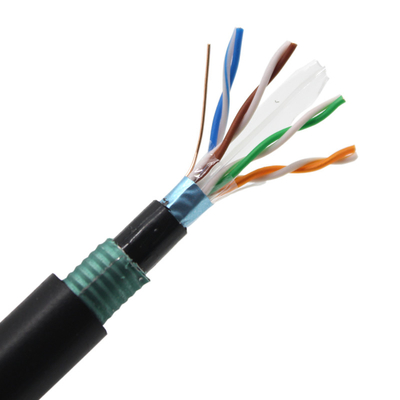 Bare Copper Network CMX Armored CAT6 Ethernet Cable FTP Shielding Type