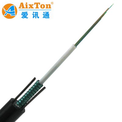 2-12 Core Outdoor Fiber Optic Cable Central Loose Tube GYXTW Armored Fiber Optic Cable