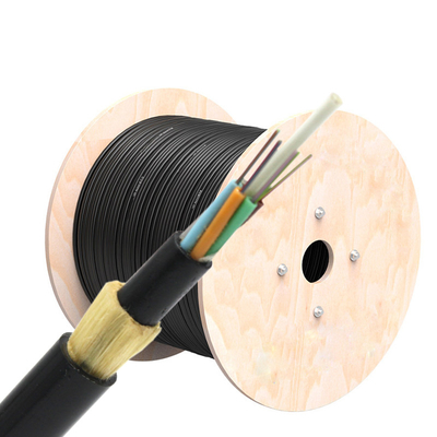 Single Mode ADSS Fiber Optic Cable 24 48 72 96 144 Core Outdoor Single PE Jacket