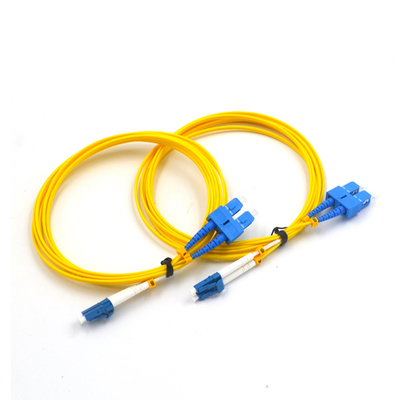 1M 1.5M 2M SC To SC Fiber Patch Cable Singlemode Simplex SM 9/125 Yellow LSZH Fiber Jumper