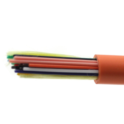Indoor G657A1 OM1 OM2 Bundle Optical Fiber Cable GJFJV 4 6 8 12 24 Core Bending Radius 10D/20D mm