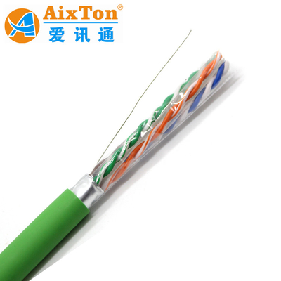 Customized Cat6A Network Cable 305m 1000 ftp Shielded 23awg BC Cat 6e Cable for Indoor Networking